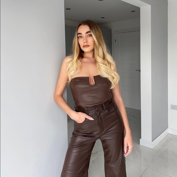 Fashion ZARA WOMAN NWT FW21 BROWN FAUX LEATHER BODYSUIT ALL SIZES 8676/006  Clothes, Shoes u0026 Accessories YA9601944